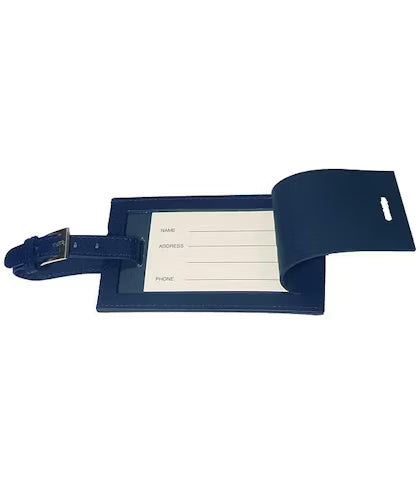 Debossed Whitney Leather Luggage Tag